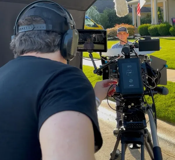 Shooting video for a client.