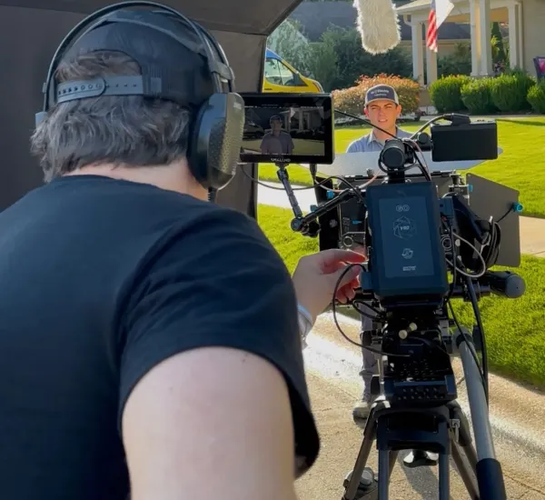 Shooting video for a client.