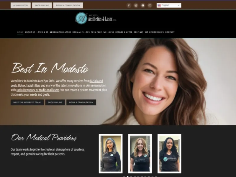 Modesto Laser and Aesthetics website.